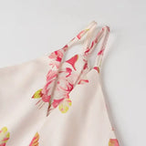 Advbridge 2024 Women's Diagonal Strap Printed Flower Dress Dresses on Sale Clearance Sexy Costume Long Robe Femme Elegant Party