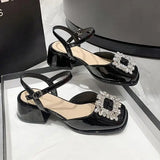 Advbridge Closed Toe Sandals Female Shoe All-Match 2024 Women's Med Clear Heels Girls Bow New Medium Comfort Beige Block Square Summer Ret