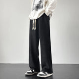 ADVBRIDGE  -  Winter Thickened Pants Men Warm Oversized Wide Leg Pants Men Streetwear Loose Straight Pants Mens Black Beige Thick Trousers