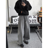 ADVBRIDGE  -  Winter Thicken Beige Pants Men Warm Fashion Thick Casual Pants Men Streetwear Korean Loose Wide Leg Pants Mens Trousers M-3XL