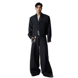 Advbridge New Hot Selling Black Single Button Men Suit Two Pieces(Jacket+Pants) Lapel Outfits Chic Casual Party Prom Wedding Set