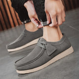 ADVBRIDGE  -  Fashion Suede Loafers Shoes For Men Grey Casual Shoes Men Platform Slip-on Men's Driving Shoes Lightweight Versatile Mens Shoes