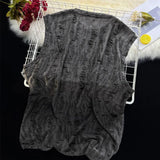 Advbridge Mens Street Y2k Hole Worn Casual Vest Genderless 2024 Summer New Niche Personality Versatile Dark Style Hiphop Tank Top Unisex
