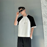 Advbridge Summer Loose Men's T-shirt Korean Style Casual Round Neck Letter Printed Short Sleeved Male Tops 2024 New Fashion