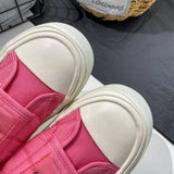 ADVBRIDGE  -  Women Pink Canvas Shoes Hook Female Students Solid Black Sneaker Thick Sole Low Top Beige Casual Shoes Tennis Sport Shoes