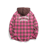 Advbridge Spring Summer New Plaid Hooded Shirts Long Sleeve For Men Oversized Fashion Loose Cusual Blouse High Quality Harajuku Cardigan