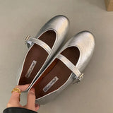 ADVBRIDGE  -  Spring Brand Women Flats Soft Leather Eelgant Dress Shoes Round Toe Shallow Slip On Ladies Casual Ballet Shoes New Woman