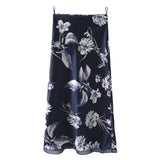 ADVBRIDGE  -  Women's Silk Satin Printed Skirt Woman Traf-store Skirts Clothing Korean Dongdaemun Winter Y2k High Quality
