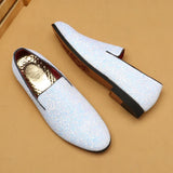 ADVBRIDGE  -  Men Loafers Shoes British Fashion Round Head Leather Shoes Korean Version Sequins Men's Shoes Plus Size 46 47 48