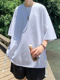 ADVBRIDGE  -  Cotton T Shirt Men High Quality Short Sleeve T-shirt Solid Color T Shirts for Men Classic Style Male Clothing Q109