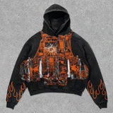 Advbridge New bulletproof vest printed hoodies women fashion sweatshirt fleece oversized hoodie y2k clothes streetwear trend pullover