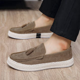 ADVBRIDGE  -  Tassel Suede Loafers Man Moccasins Comfy Flat Men's Summer Shoes Fashion Slip-on Driving Casual Shoes For Man chaussure hommes