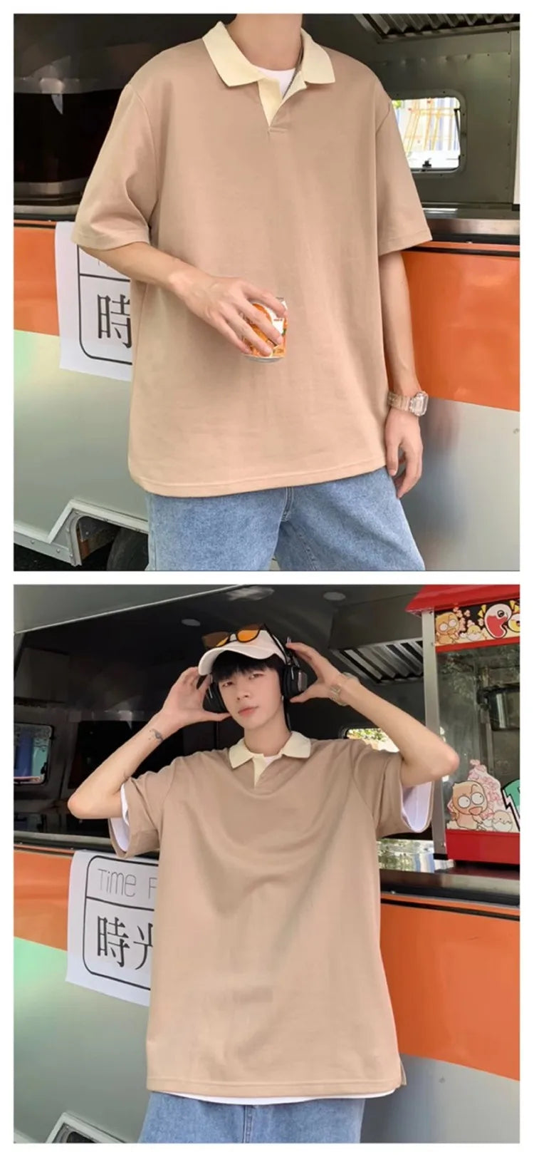 ADVBRIDGE  -  Mens Polo Shirt Fashion Polo Shirt New Button Fahion Short Sleeve Tops Casual Business Polo Shirt 2025 Summer Clothing Q108