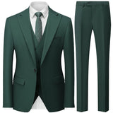 Advbridge Autumn New Men's Slim British Wedding Solid Color Dress Blazer / Male Three Piece Suit Coat Vest  Pants Trousers Waistcoat