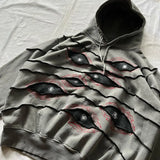 Advbridge Streetwear Retro Hoodie Y2K Clothes Harajuku Hip Hop Retro Eyeball Patch Hoodie Sweatshirt Mens Womens Punk Rock Pullover Jacket
