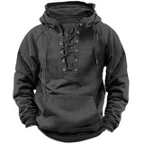 Advbridge Fashion Drawstring Sweatshirt Men Clothing Vintage Loose Pullovers Shirts Male Autumn Winter Long Sleeve Hoodie Tops Streetwear