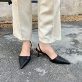 Advbridge 2024 New Arrivals Fashion Dress Shoes Thin High Heels Summer Wedding Dress Shoes Woman Back Straps Elastic Band Party Pumps 39