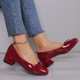 Advbridge 2024 New Women Pumps Platform Round Toe Heels Women Bow-knot Sweet Ballet Shoes Office Woman Mary Jane Shoes Zapatos De Mujer