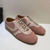 Advbridge Genuine leather training women's lace-up casual sports shoes 2025 autumn and winter plus velvet retro German training shoes