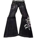 Advbridge New High Waist Harajuku Loose Embroidered Women Jeans with Rock Punk Style Y2K Micro La Retro Wide Leg Pants