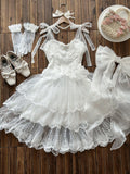 ADVBRIDGE  -  Original Design Sweet Cute Girl Princess Lolita Jsk Dress Summer New High Waist Slimming White Suspender Dresses and Trailing