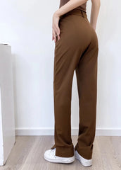 Advbridge -  Women Tailored Front Seam Suit Trousers With Stepped Hem Details Tailored Pants