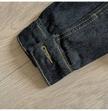 ADVBRIDGE  -  Women Black Denim Jackets Spring Summer New Korean High Street Short Turn Down Collar Jean Coats Chic All-Match Outerwears