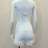 ADVBRIDGE  -  Erotic Underwear Sexy Lingerie Bandage Lace Perspective Mesh Suspender Nightdress Passion Temptation Hot Pajamas + Trousers