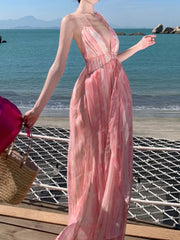 Advbridge Summer Women Spaghetti Strap Casual Boho Long Dress Sleeveless Vintage A-Line Floral Dresses Female Elegant Robe Vestidos New