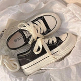 ADVBRIDGE  -  Women's Thick Bottom Canvas Shoes Summer Thin Style Versatile Design Rubber Sole Pure Color Adult Unisex Fashionable Board Shoes