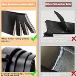Advbridge Luxury Suede Cowhide Leather Belt for Women, Vintage Style with Gold Buckle, 3.3cm Wide Waistband for Dresses & Jeans