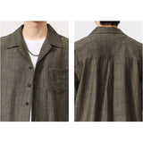 ADVBRIDGE  -  Summer Lightweight Thin Cool Shirts Men Retro Loose Casual Short Sleeve Cargo Shirt Cityboy Streetwear Plus Size Shirts Blouses
