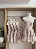 ADVBRIDGE  -  Sexy Strapless Dresses for Women's French Style Printed Retro Dresses Summer Fashion Vestidos mujer