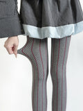 Advbridge Spring Women's Tights Sexy Striped Patchwork Stockings Pantyhose Fashion Slim Body Leggings Evening Party Stockings 2025