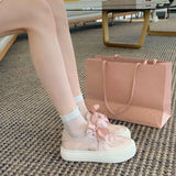 Advbridge version ~ Girls wear increased thick soled small white shoes women's summer new style splicing silk lace casual board
