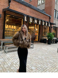 Advbridge  Autumn Winter Chic Luxury Short Soft Thick Warm Hairy Shaggy Faux Fur Coat Women with Hood Zipper Fluffy Jacket 2024