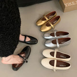 ADVBRIDGE  -  Spring Brand Women Flats Soft Leather Eelgant Dress Shoes Round Toe Shallow Slip On Ladies Casual Ballet Shoes New Woman