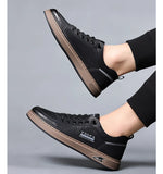ADVBRIDGE  -  Casual Leather Shoes Men's 2025 Spring New Soft Leather Cowhide Mens Shoe Soft Sole Versatile Daily Board Shoes Men Loafers male