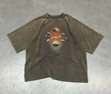 Advbridge 2025 New Retro Loose T-shirts Men and Women Y2K American High Street Washed Round Neck Short Sleeve Hip-hop Street Style Tops