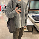 Advbridge Autumn Clothing Men's Luxury Zipper Knitted Cardigan Casual Streetwear Solid Color Long Sleeve Knitwear RetroPopular Jacket