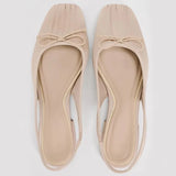 Advbridge High Quality Women's Ballet Flats Butterfly Knot Decoration Summer Footwear Square Head Mary Jane Dance Female Barefoot Shoes