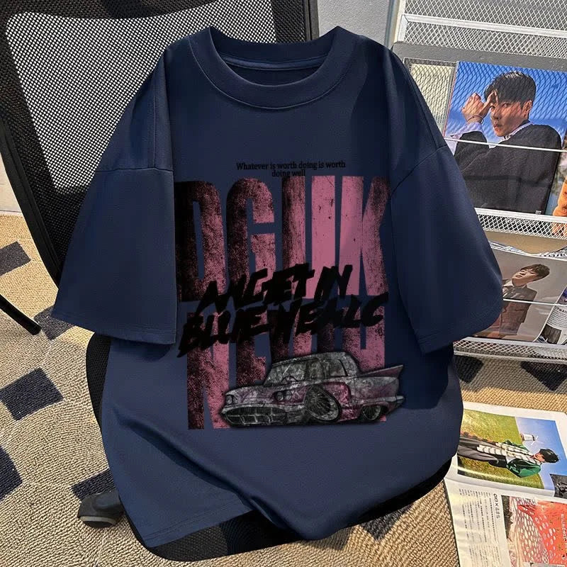 Advbridge Summer Goth Harajuku Design Graphic T-shirt For Men Hip Hop Fashion Cotton Short Sleeve Tee Shirts 2025 New Y2K Streetwear Tops