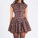 Advbridge Suninheart Women's High-end Party  Sexy Leopard Print Backless Dress  Women's Sweet and Spicy A-line Dresses 2025