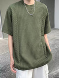 ADVBRIDGE  -  Pure Cotton Summer High-end Brand Men's Short Sleeve Round Neck Fashionable Style Half Sleeved Top Breathable T-shirt Q123