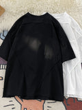 ADVBRIDGE  -  Men Oversized Fit Short Sleeve T-shirt Solid Loose Hip Hop Fitness T Shirt Summer Gym Bodybuilding Tops Tee Clothing Q271