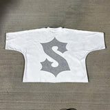 Advbridge Streetwear T Shirt Y2K Hip Hop Retro Cross Graphic Oversized Tshirt Mens Womens Round Neck Cotton Short Sleeve Tops Clothes