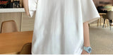 ADVBRIDGE  -  Male Loose T Shirts for Men Solid Color Funny Western Tee Shirt Fashionable Round Neck Graphic T-shirt Clothes Q267