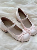 Advbridge Kawaii Sweet Mary Janes Ballet Shoes Women Japanese Lolita Platform Shoes Female Pure Colour Bow Fashion Shoes Summer New