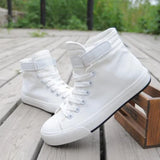 ADVBRIDGE  -  Outdoor Men High Top Canvas Light Breathable Walking Shoes Fashion Women Jogging Hook & Loop Sneakers Couple Tennis Trainers