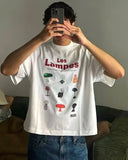 Advbridge Harajuku Y2k Tops Vegetable Graphic T Shirts Casual Streetwear Gothic Short Sleeves Clothes Couple Goth Oversized Women Clothing